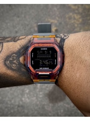 G-SHOCK GBD-200 CINZA-LARANJA