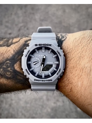 G-SHOCK GA-2100 CINZA COM PRETO